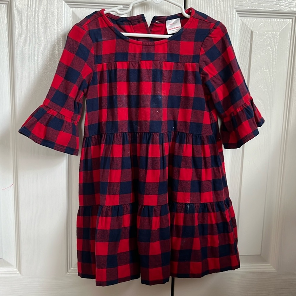 Hanna Andersson - Blue & red plaid flannel dress - 4T